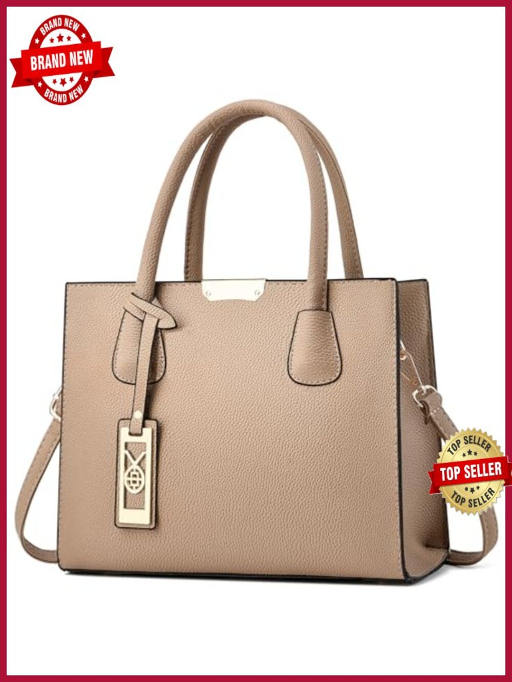 PU Leather Crossbody Shoulder Bag with Top Handle Satchel Tote Purse